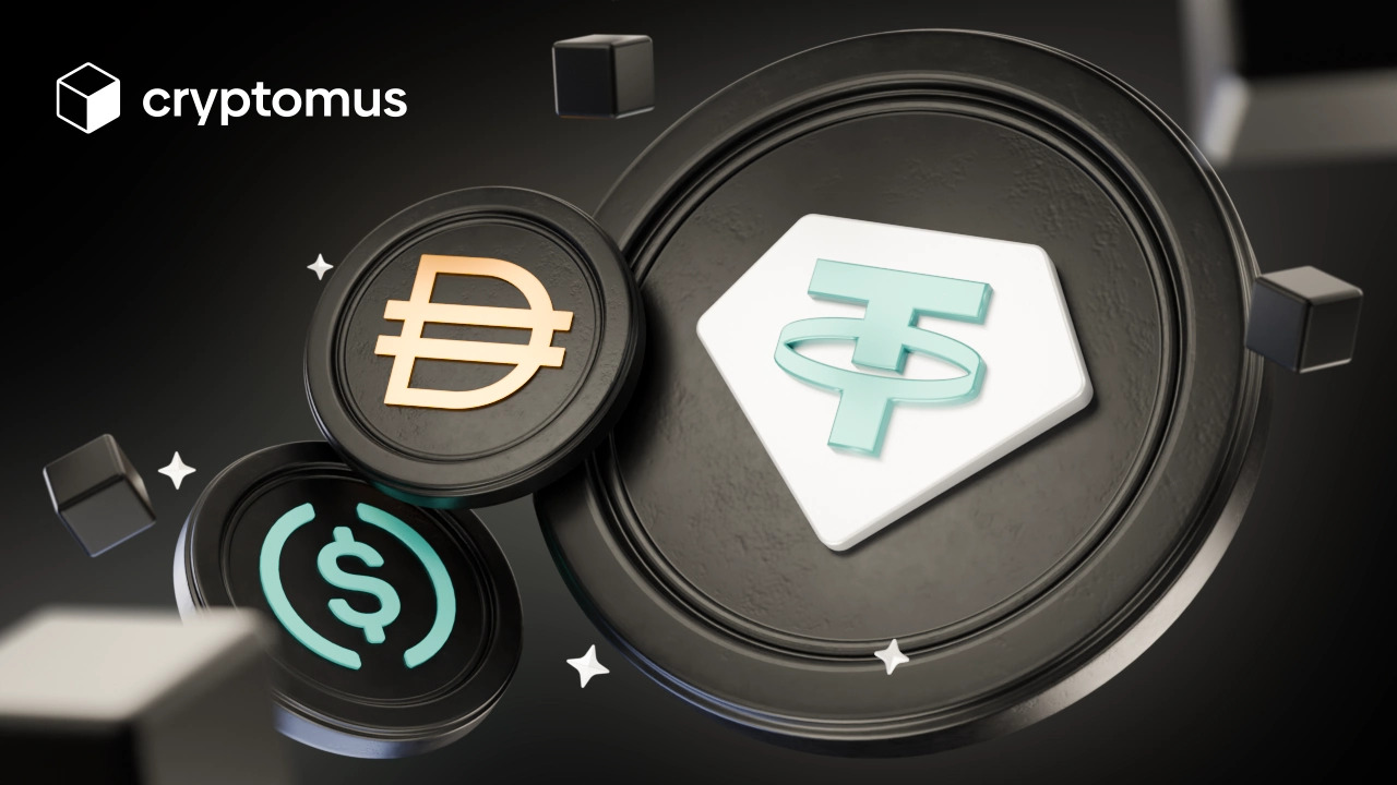 USDC and DAI stablecoins logos
