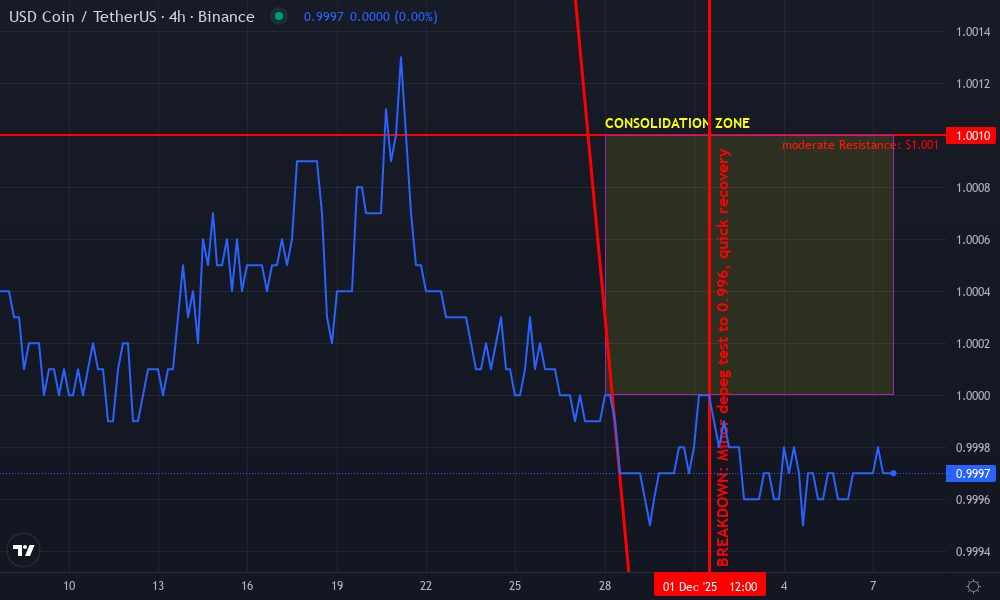 USD Coin Technical Chart by Paige Donnelly