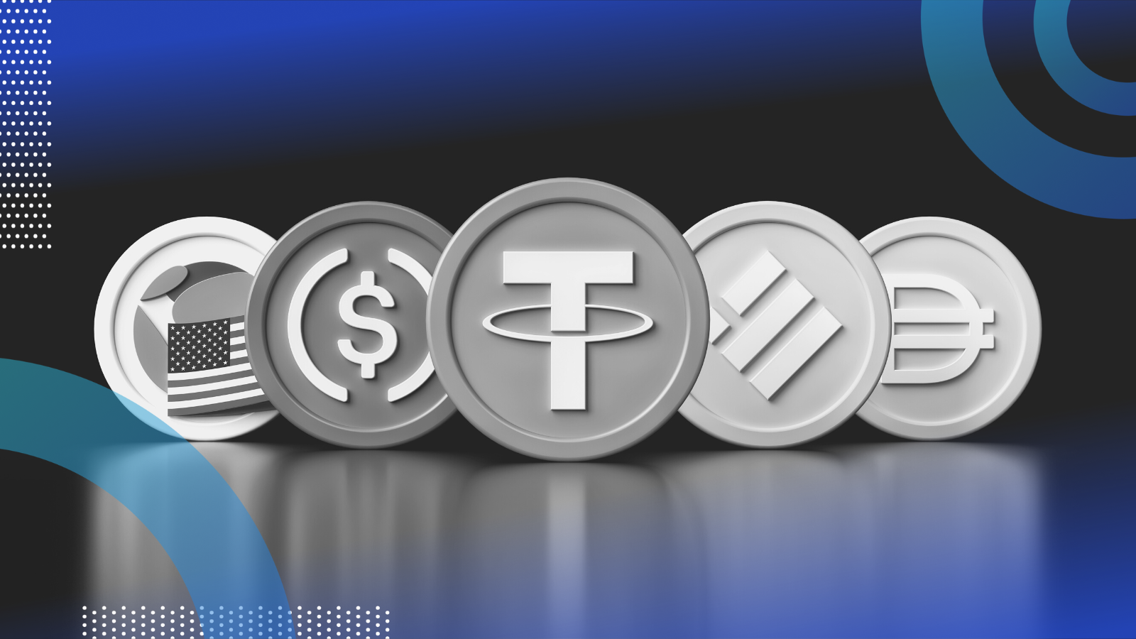 DAI and LUSD stablecoins logos