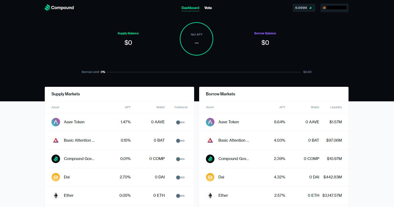 Aave and Compound DeFi platforms for stablecoins