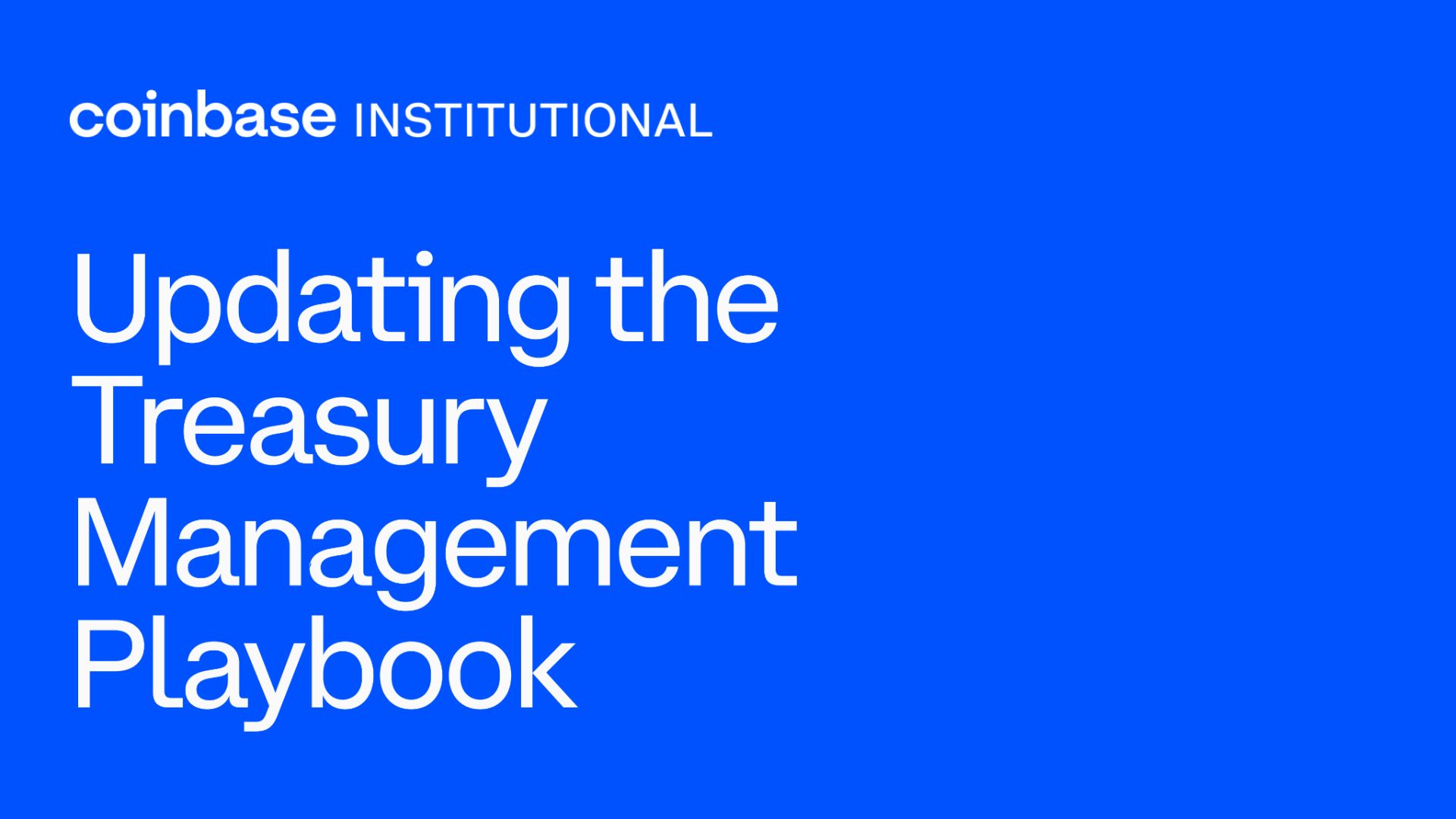 On-Chain Treasury Playbook