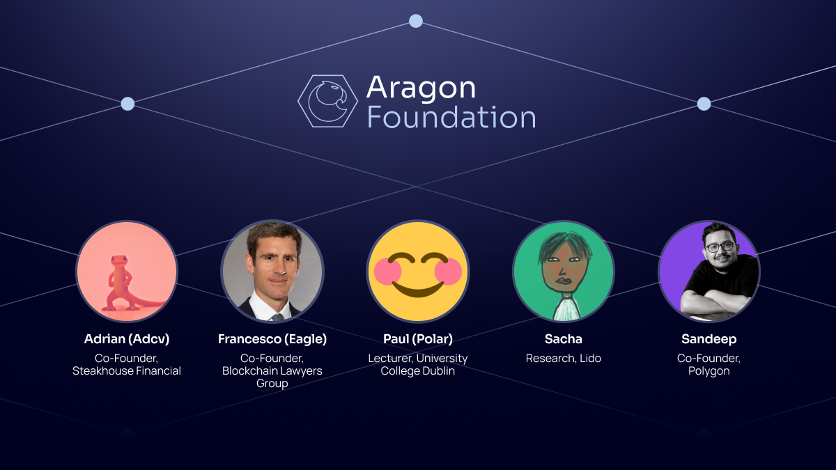 Aragon DAO on-chain governance interface